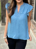 Safe Haven Chambray Top