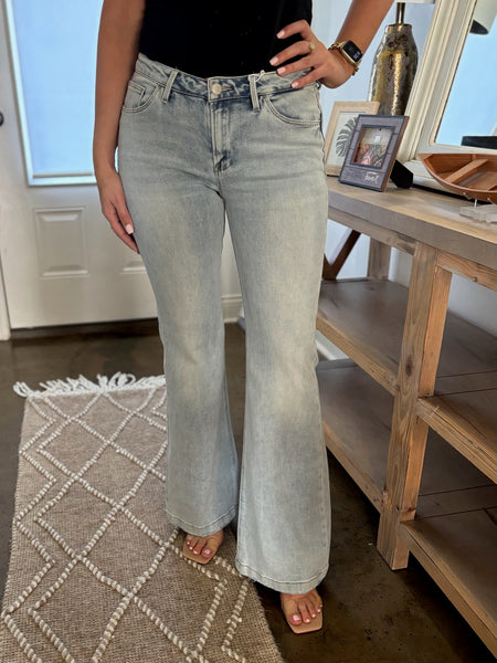 Ellen Low Rise Flare Jean - Risen
