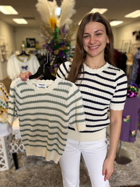 Spring Feeling Scallop Trim Top