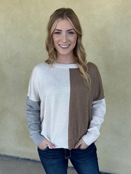 Elise Color Block Sweater