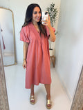 Sunday Brunch Midi Dress - Rose