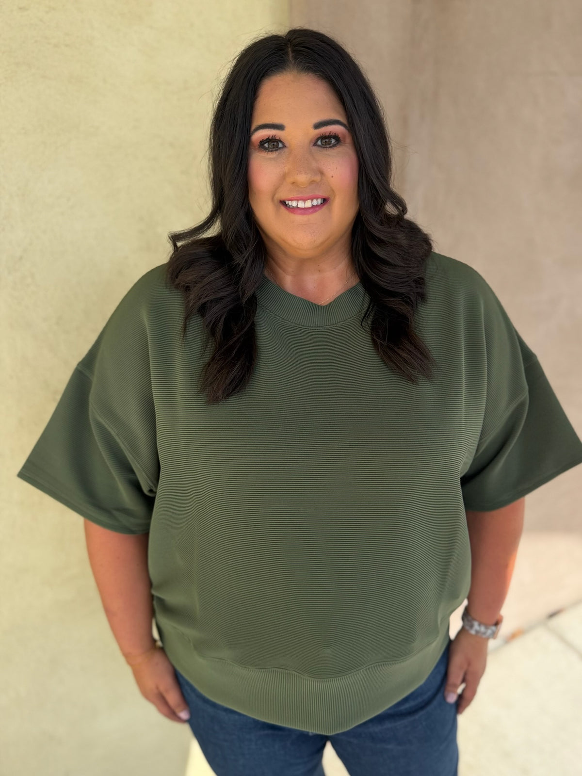 Off Duty Ribbed Top - Plus