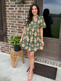 Sunlit Grove Tiered Dress