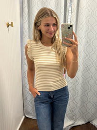 Cafe Cutie Cap Sleeve Top