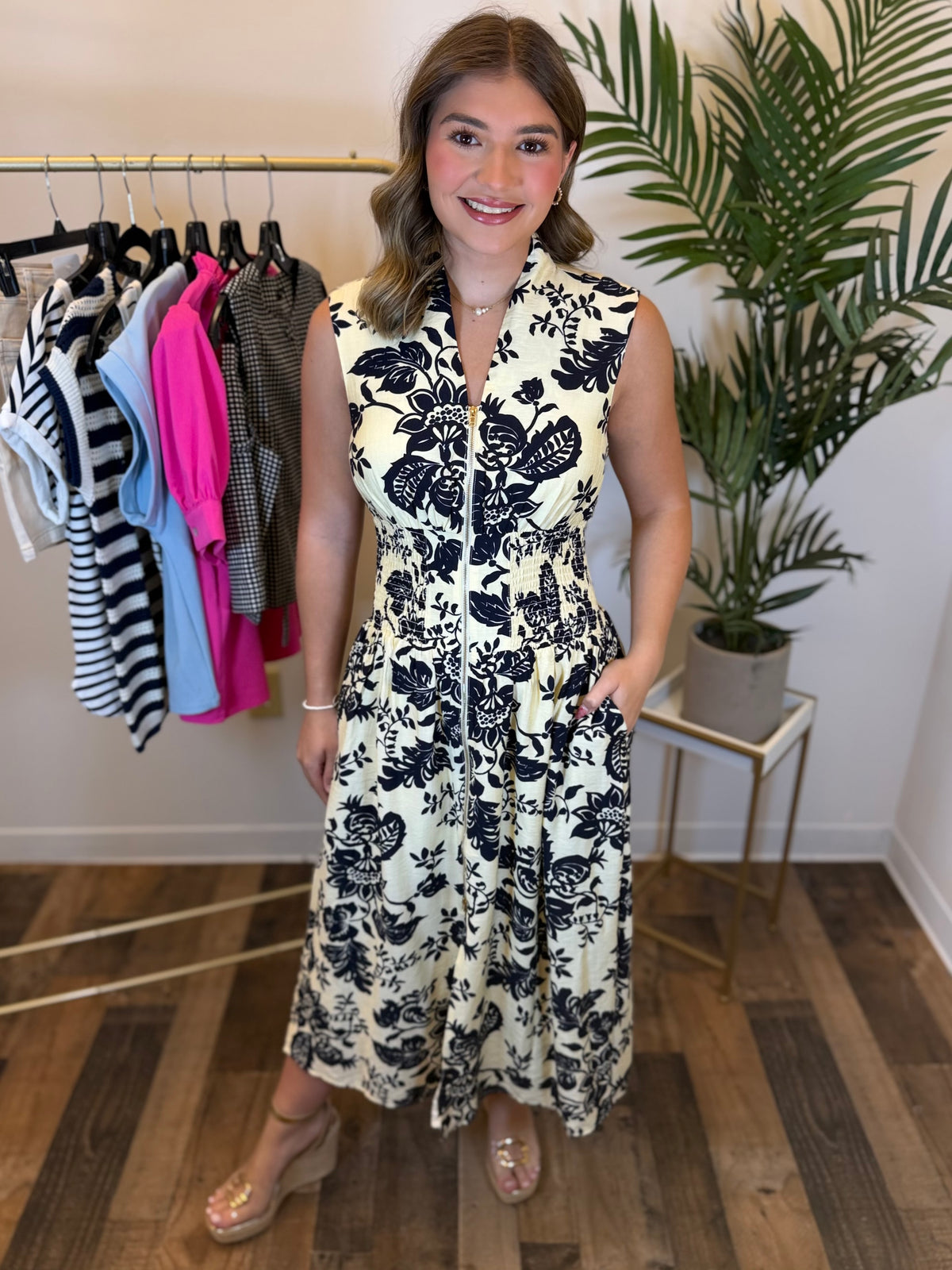 Moonlit Magnolia Midi Dress