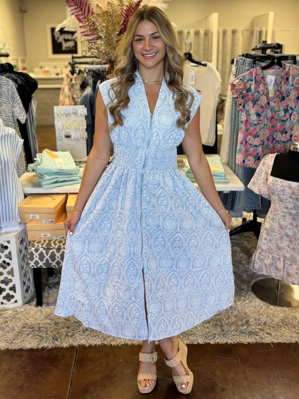 In the Clouds Eyelet Dress