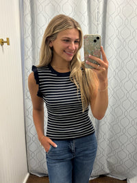 Cafe Cutie Cap Sleeve Top