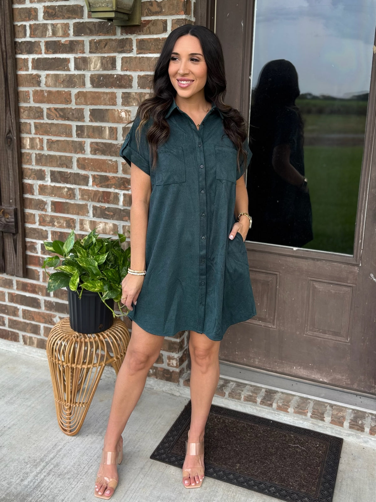 Forest Envy Shirt Dress