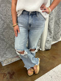 Lanie High Rise Straight Crop Jeans - Risen