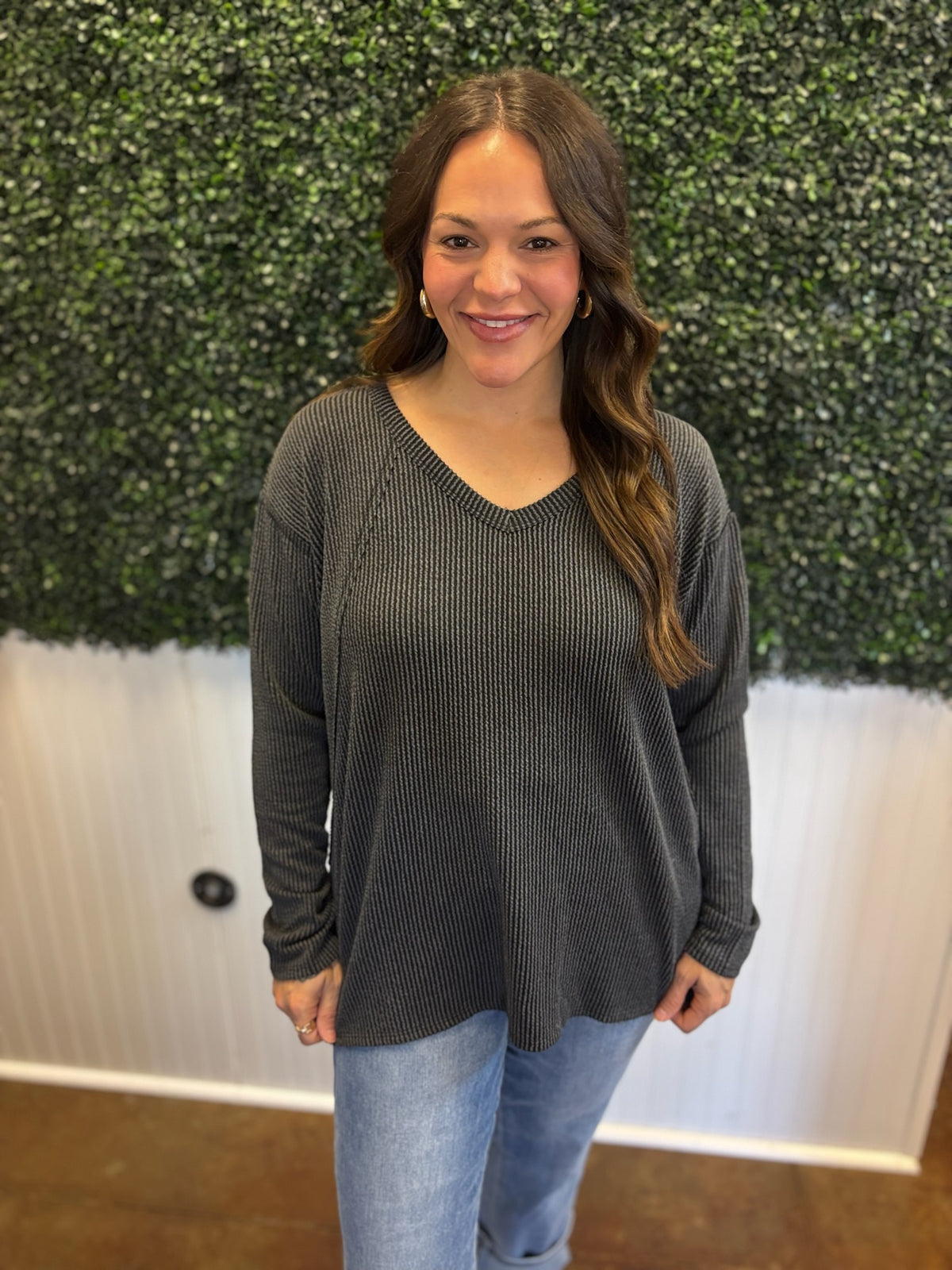 Coffee Break Ribbed Top