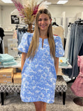 Petal Impression Jacquard Dress