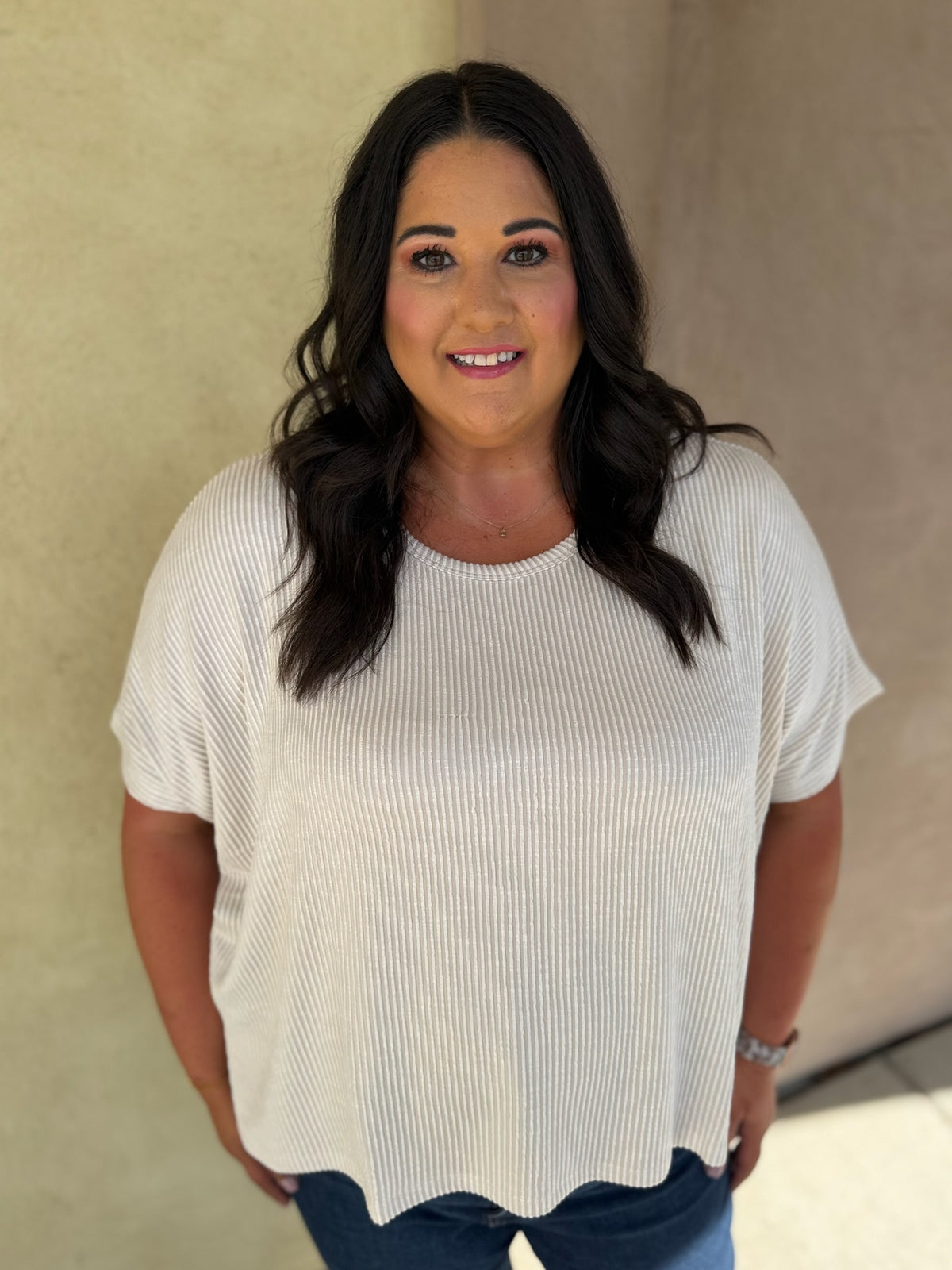 Classic Lines Ribbed Top - Plus