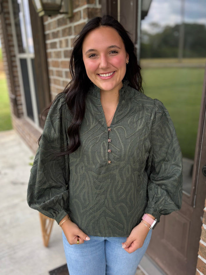 Folk Tale Textured Blouse