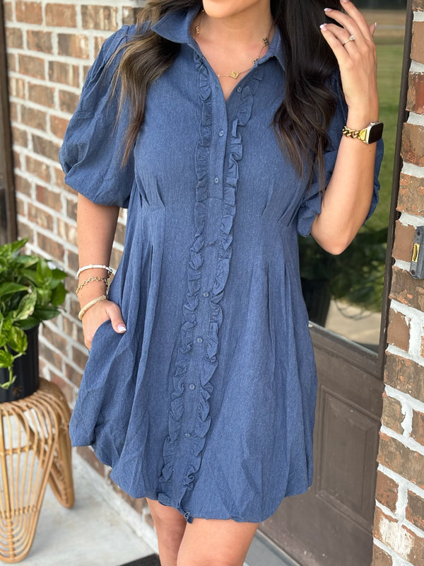 Easy Breeze Bubble Hem Dress