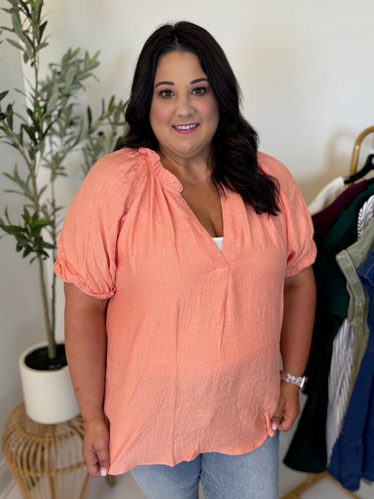 Just Peachy Top - Plus