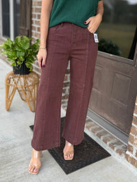 Hazel Tummy Control Cropped Wide Leg Jean - Risen