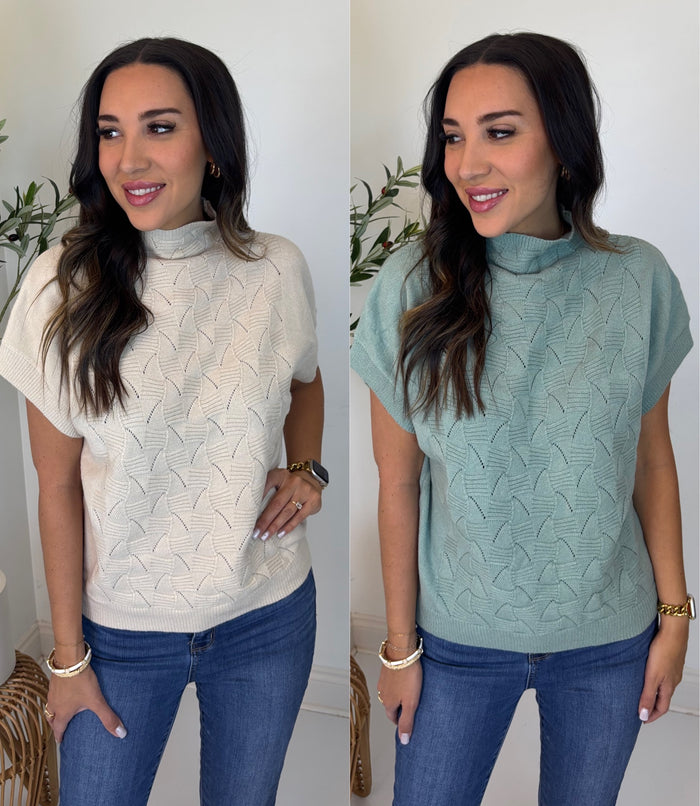 Muted Moment Mock Neck Top