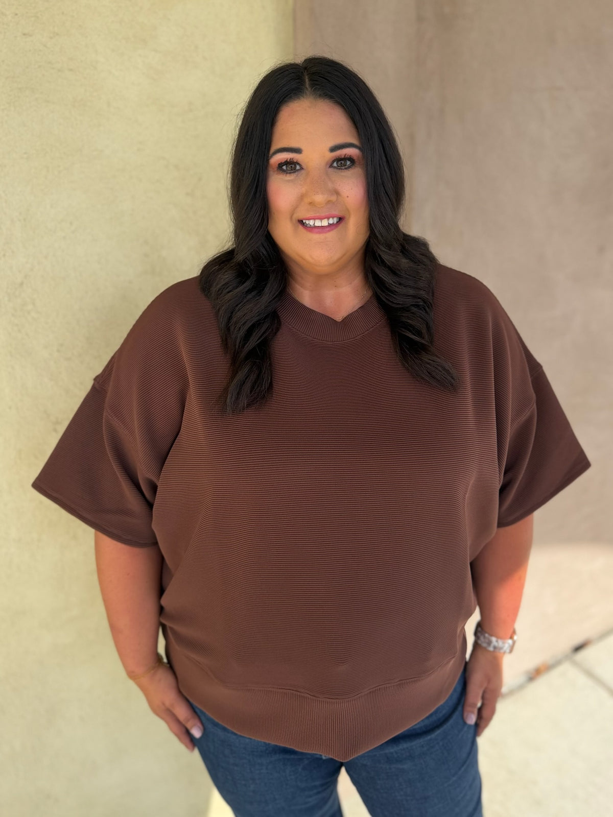 Off Duty Ribbed Top - Plus