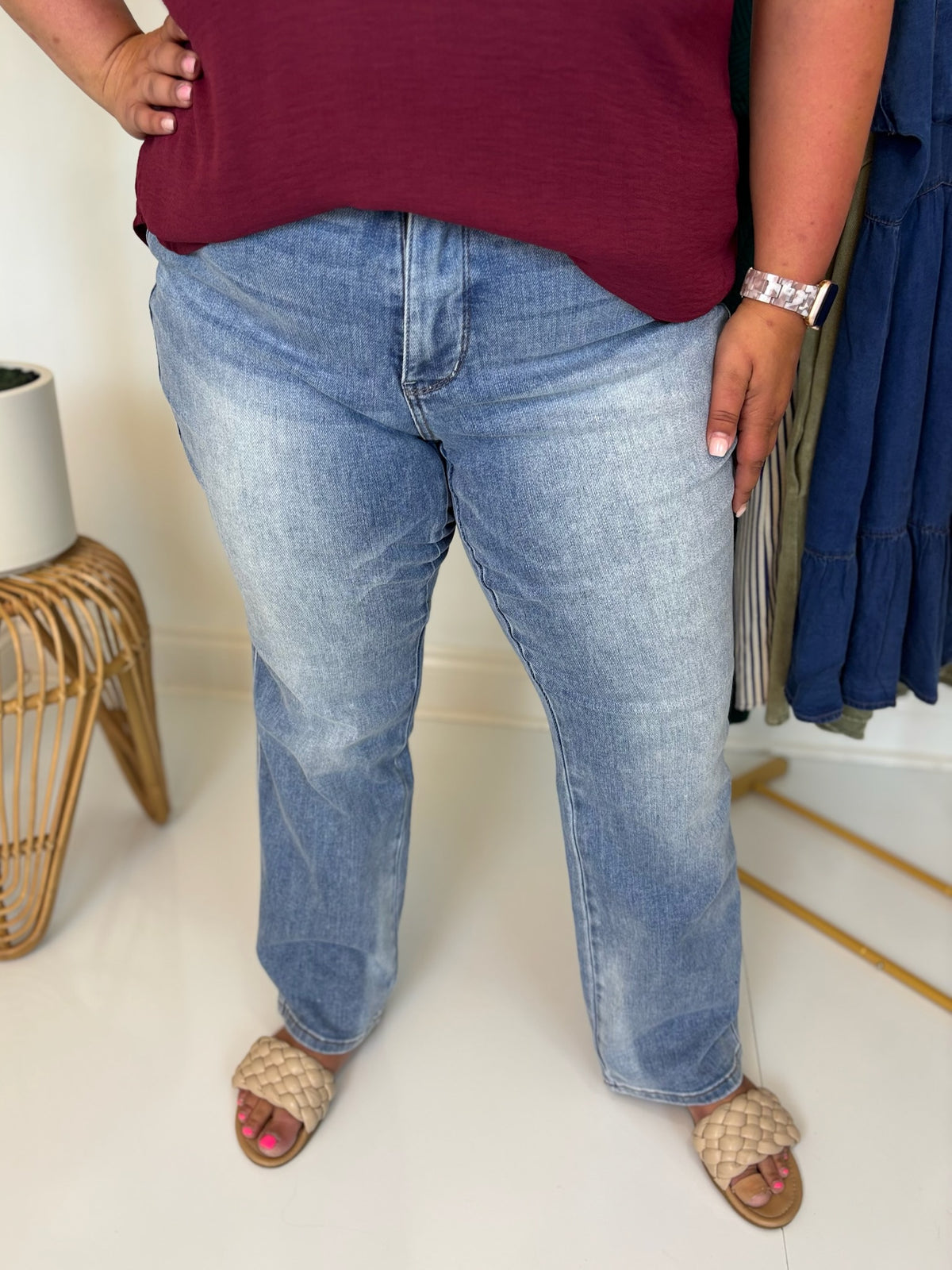 Teagan Tummy Control Straight Leg Jean - Judy Blue