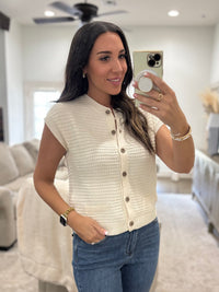Polished Perspective Short Sleeve Cardigan