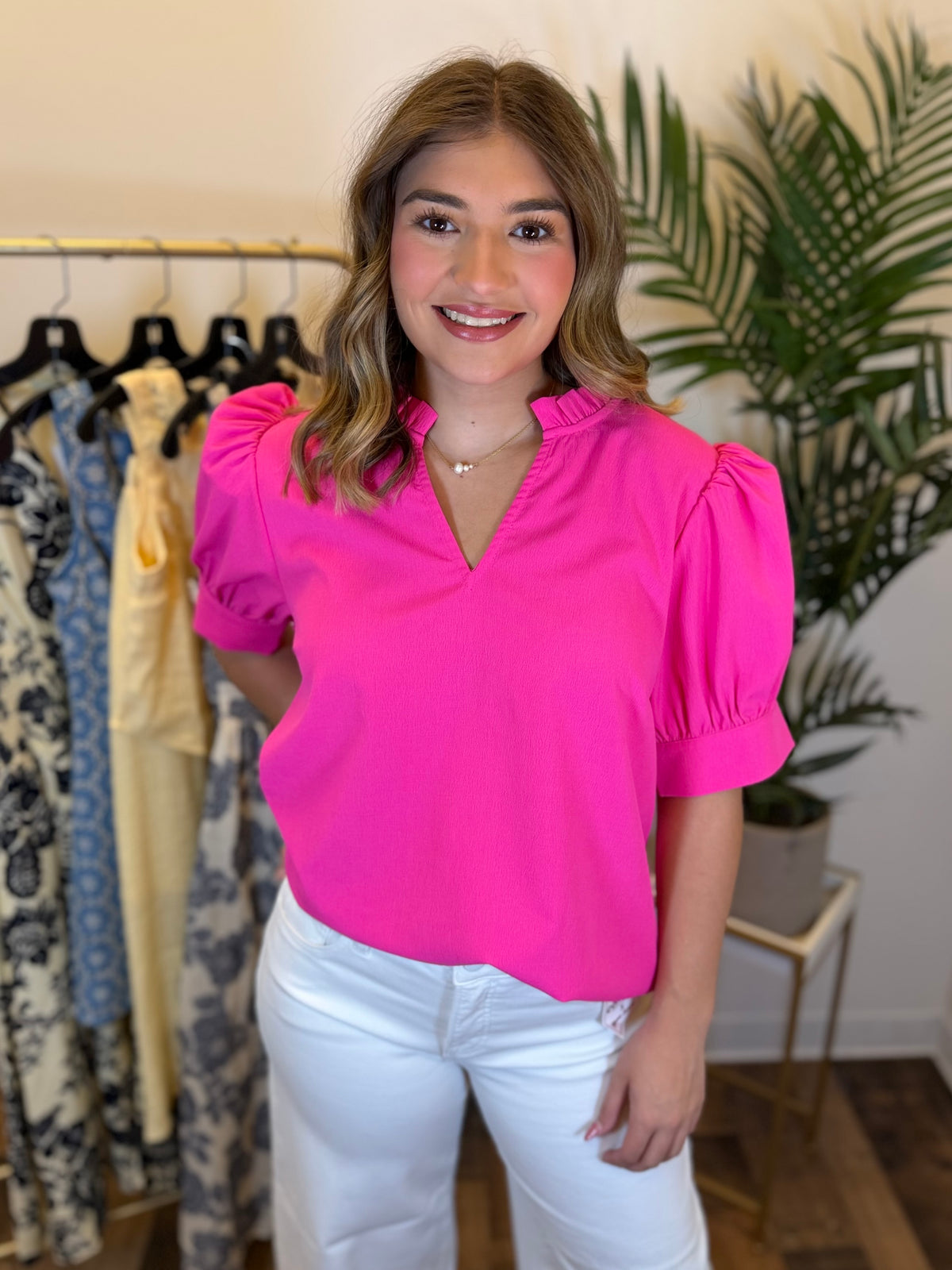 Pink Parade Puff Sleeve Top