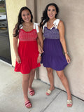 Sideline Sass Smocked Dress