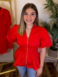 Kickoff Chic Smocked Top