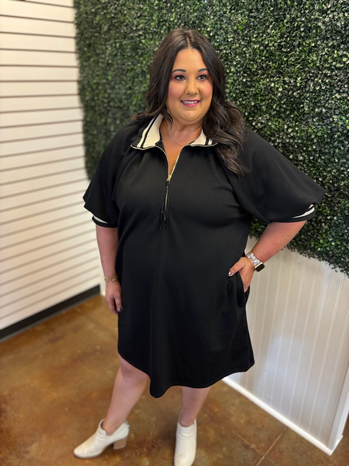 Modern Comfort Puff Sleeve Dress - Plus