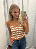 Boho Style Scalloped Knit Tank