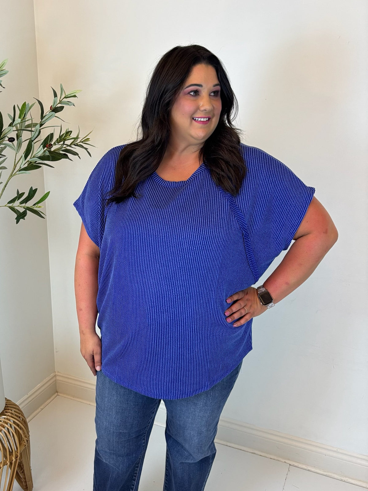 Easy Radiance Ribbed Top - Plus