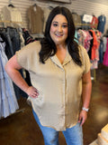 Basic is Best Button Front Blouse - Plus