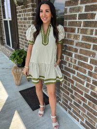 Evergreen Trails Striped Dress