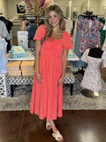 Coral Reef Midi Dress