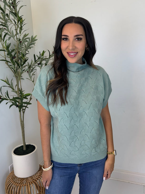 Muted Moment Mock Neck Top