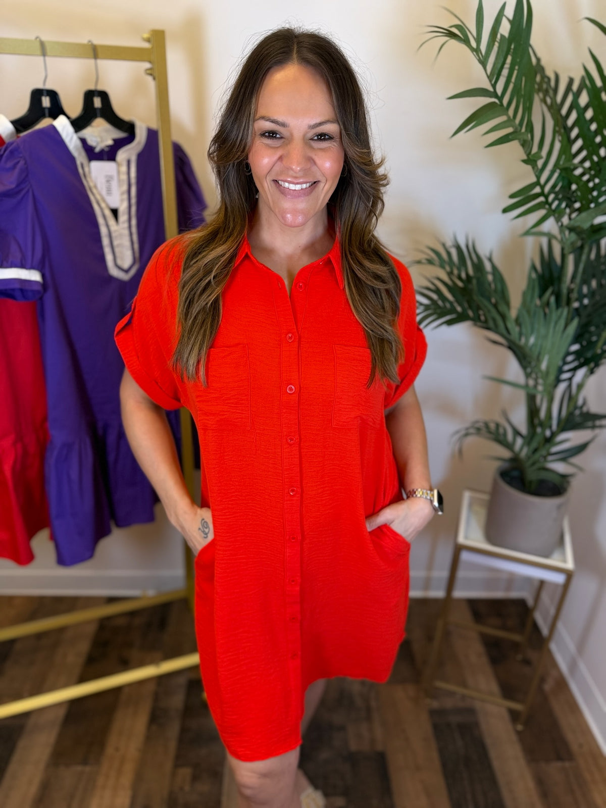 Tailgate Time Button Front Dress