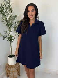 Polished Edge Textured Dress