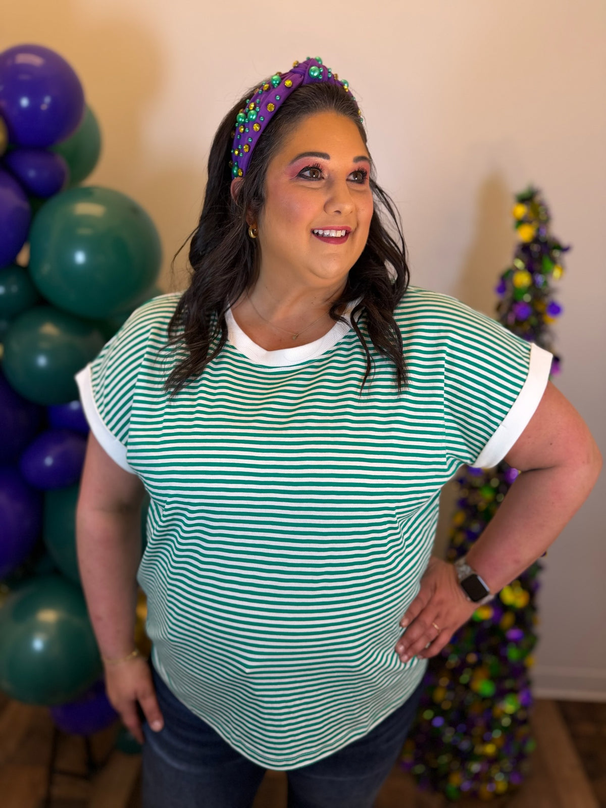 Canal Street Striped Top - Plus