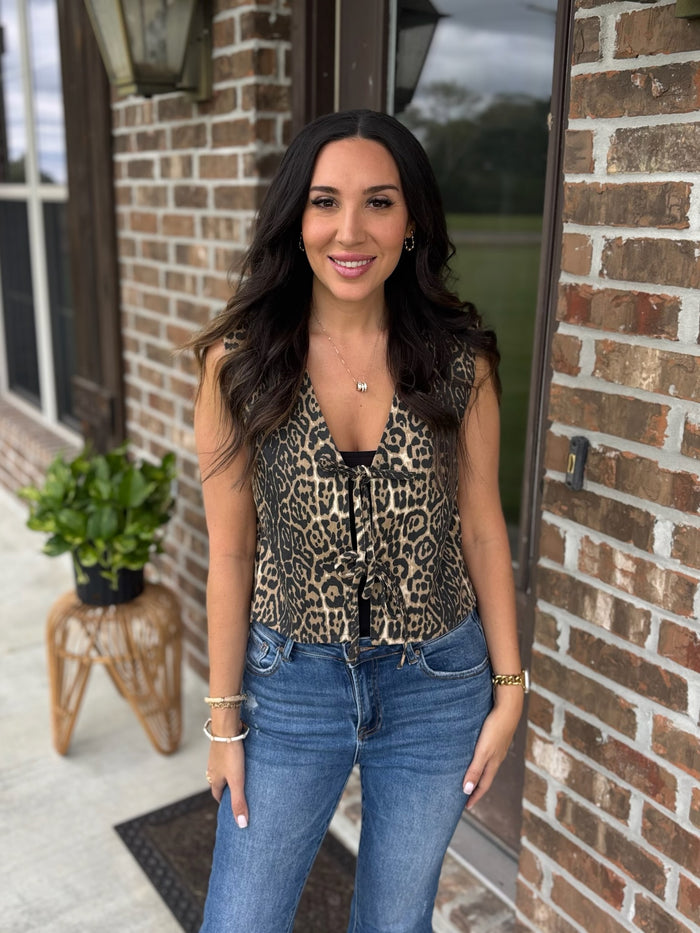 Wild Whisper Leopard Vest