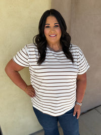 Easy on Me Striped Top - Plus