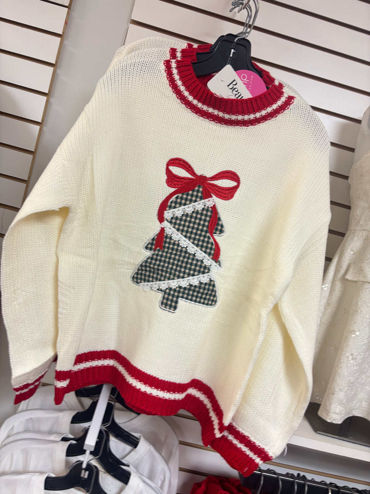 Gingham Greetings Sweater