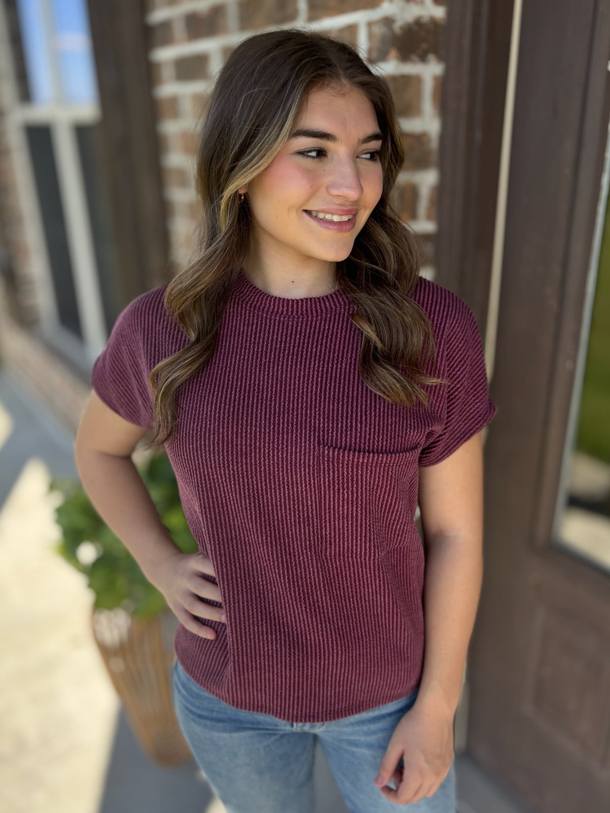 Cabin Retreat Ribbed Top