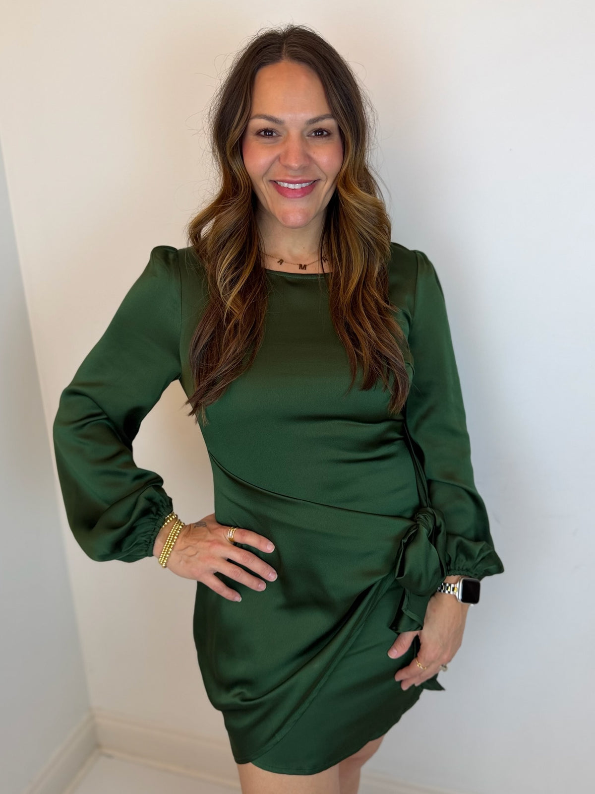 Emerald Allure Mini Dress