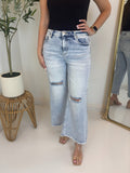 Corinne Cropped Wide Leg Jean - Risen