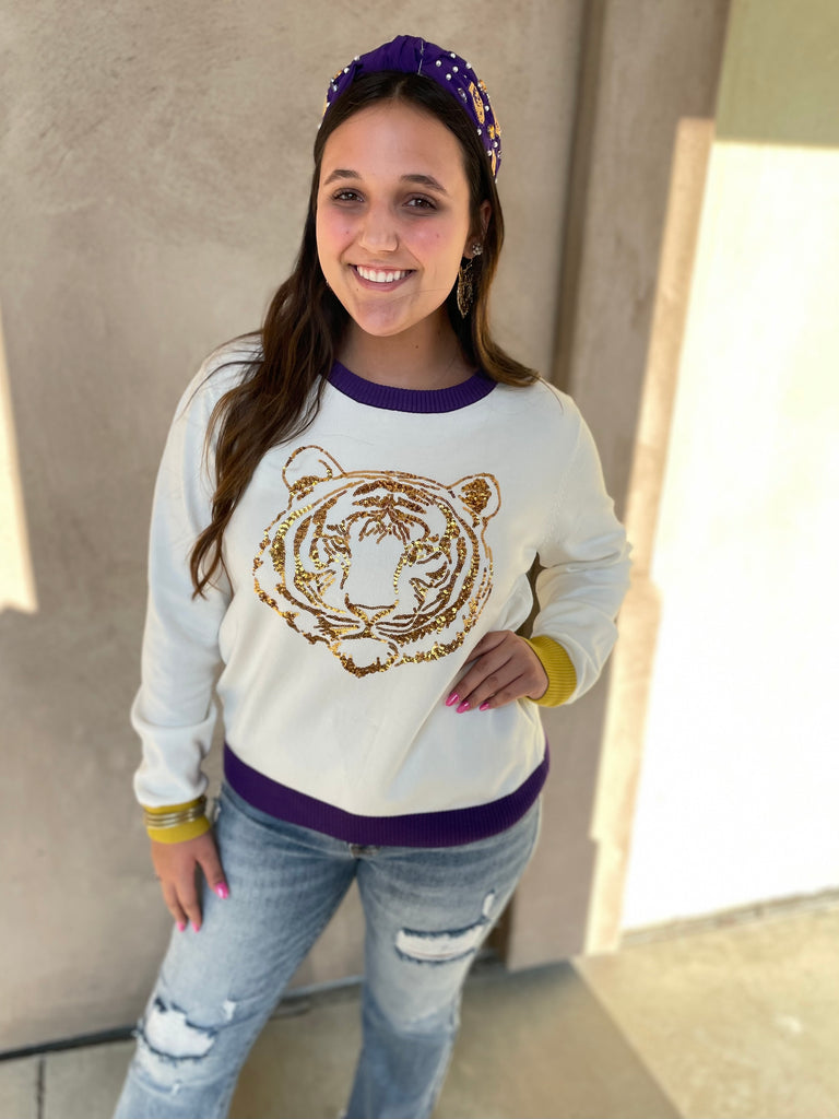 Sequins Tiger Sweater