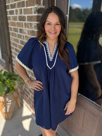 Free Falling Flutter Sleeve Dress