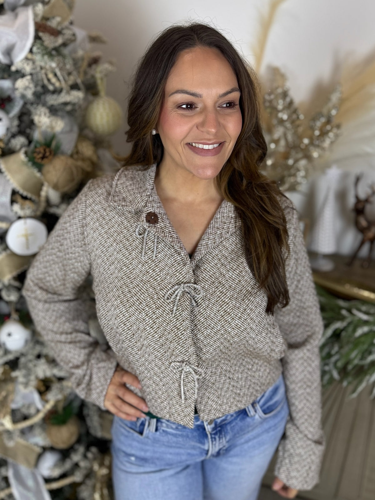 Timeless and Tailored Tweed Coat