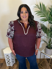 Fine by Me Embroidered Top - Plus