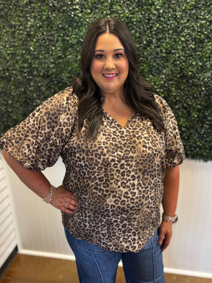 Savanna Nights Scallop Hem Top - Plus