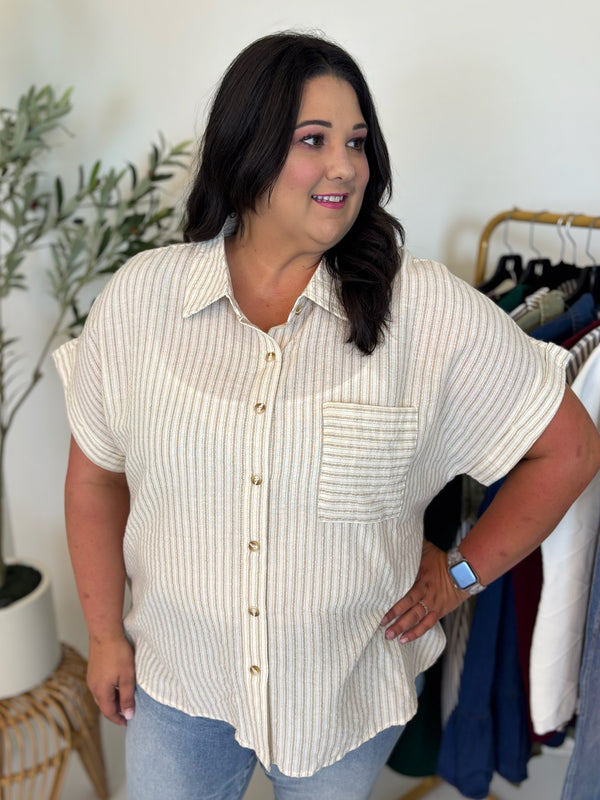 Soft Intentions Striped Top - Plus