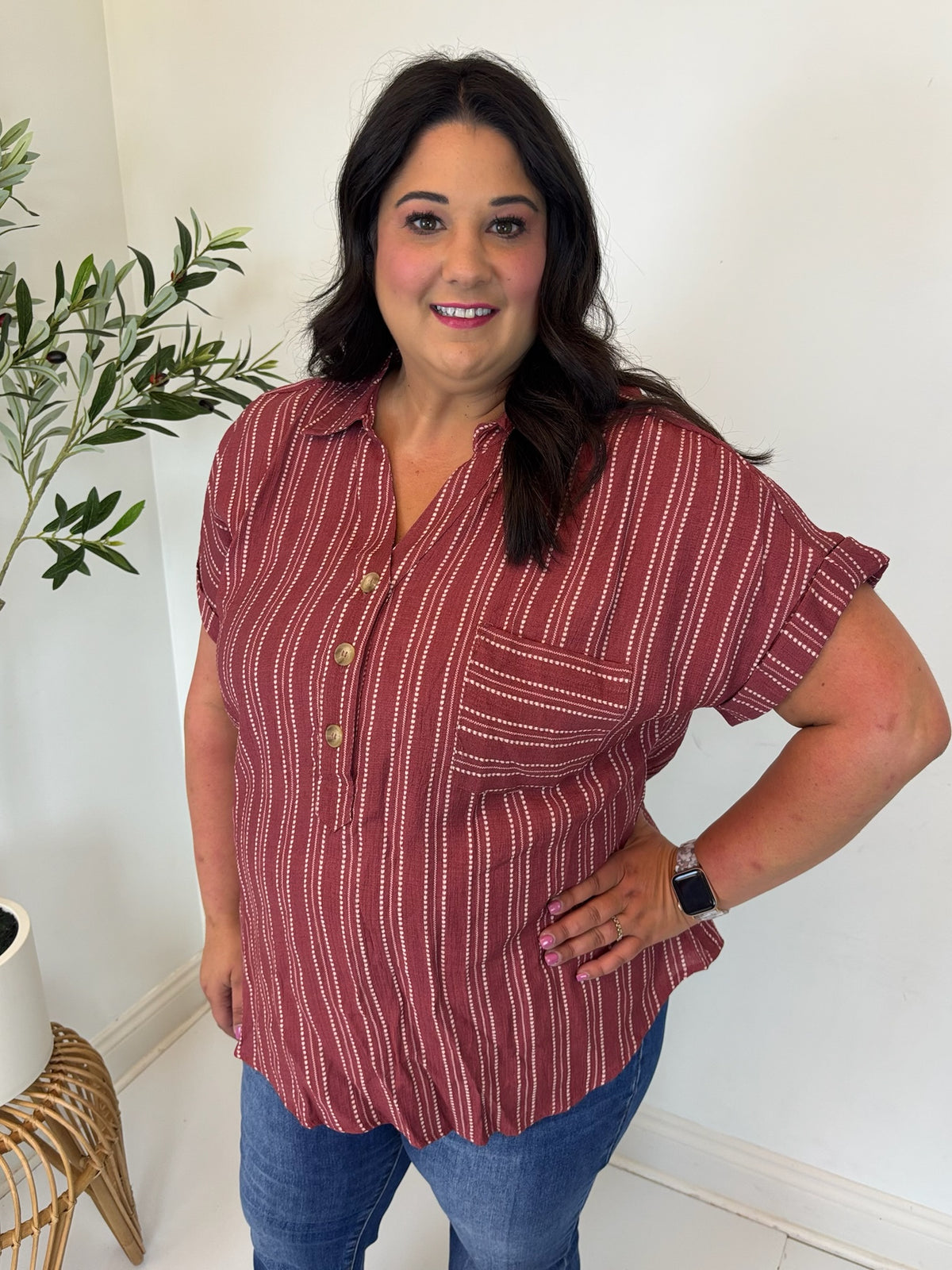 Fireside Striped Top - Plus